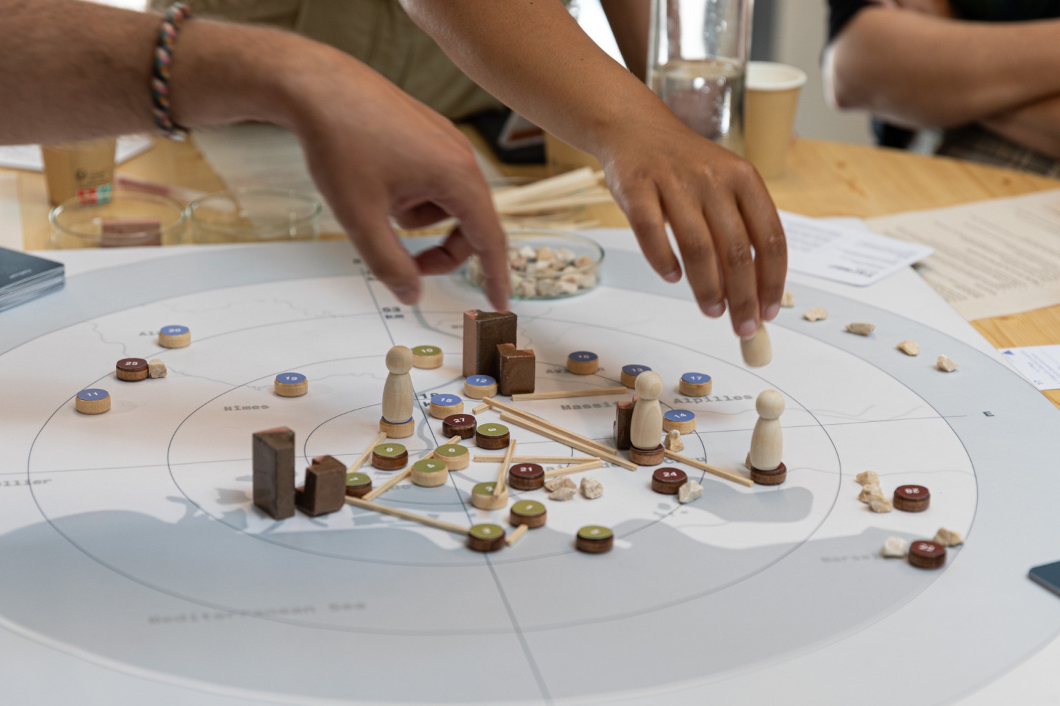 ▴ Quarterly Meeting #1 - Atelier LUMA. Meeting and Bioregional Design Approach Game Workshop at Atelier LUMA, Luma Arles, 12-13.06.23. Photo credits: Nicole Cabrera