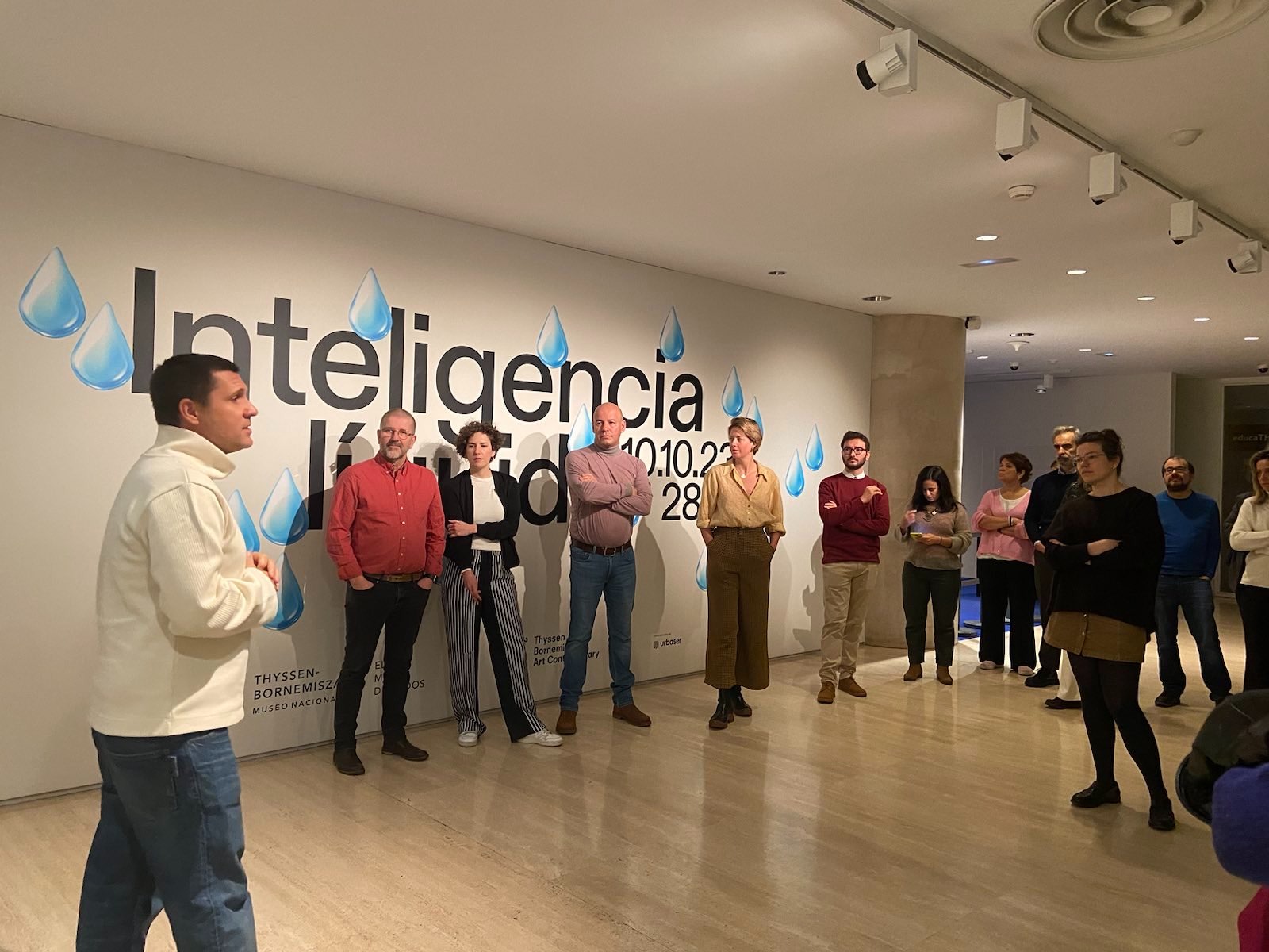 ▴ The group visited Liquid Intelligence, a group exhibition on the critical situation of ocean life highlighting BA21’s focus on interdisciplinary research projects within the context of ecology, in which artistic practices play a key role.