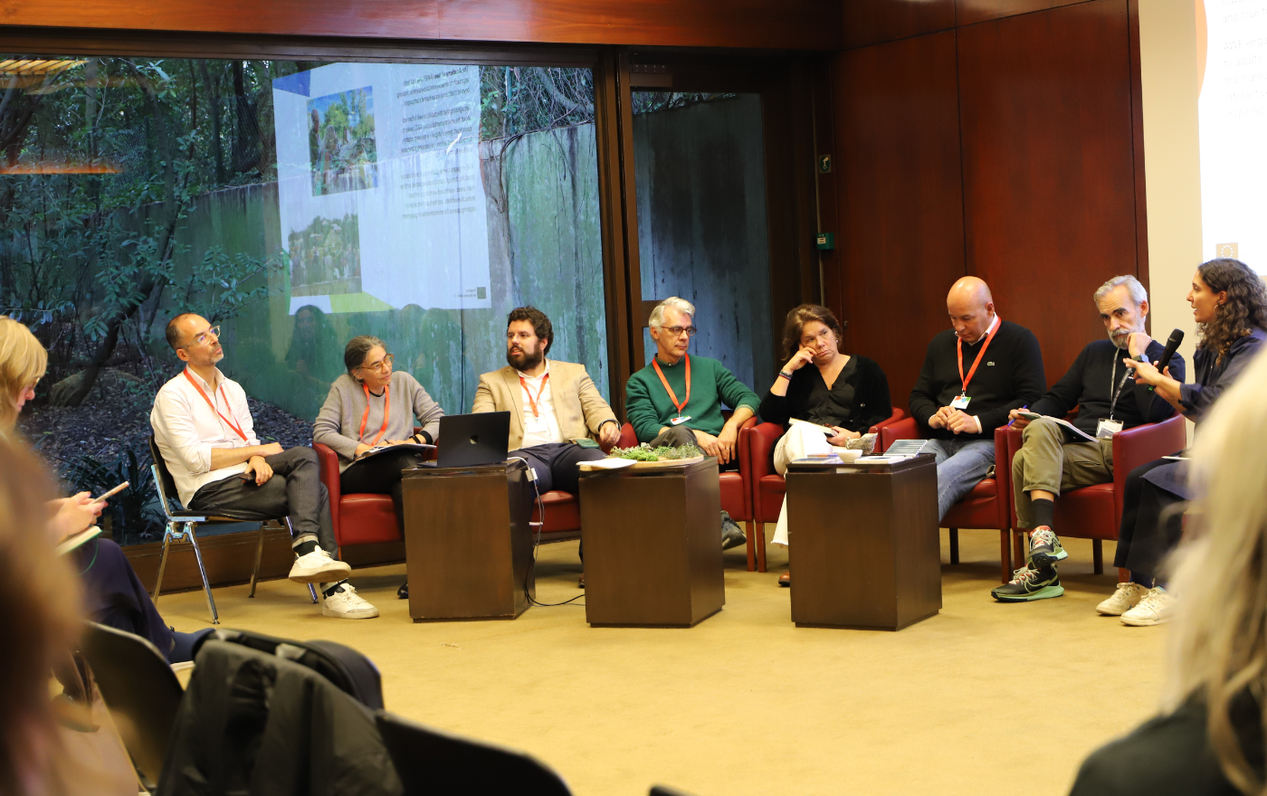 ▴ Panel discussion on the impacts of NEB creative processes and pilot resident artists at Calouste Gulbenkian Foundation