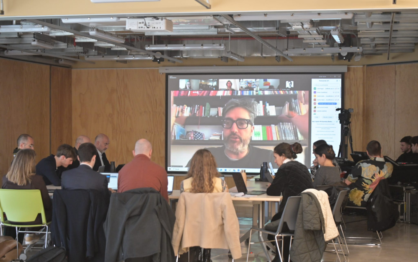 ▴ Quarterly Meeting greeted by Jose Luis de Vicente, Director of Museu del Disseny. Photo: Albert Canalejo.