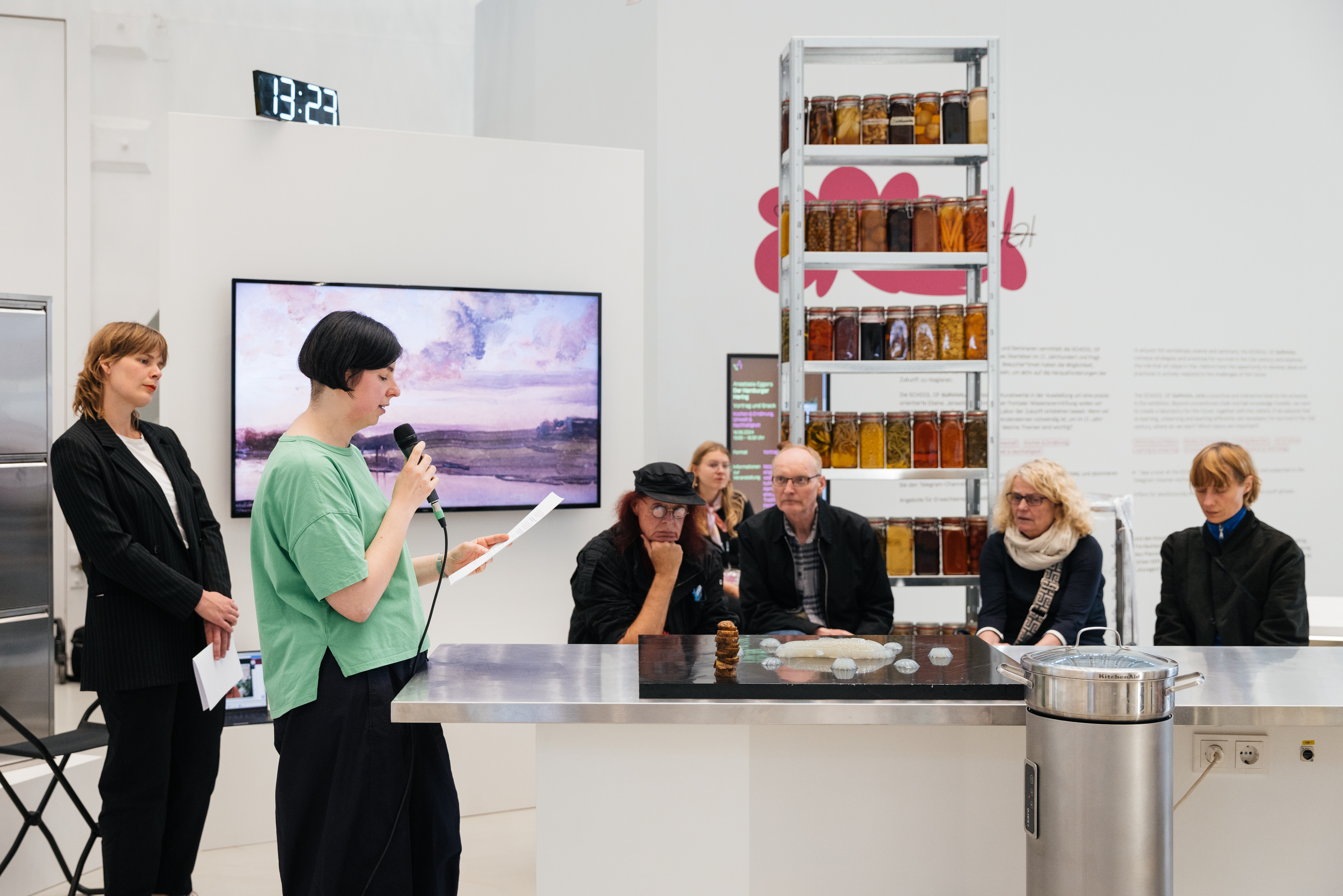 ▴ School of Survival fellow Anastasia Eggers event at Deichtorhallen Hamburg 2024 © Enver Hirsch.
